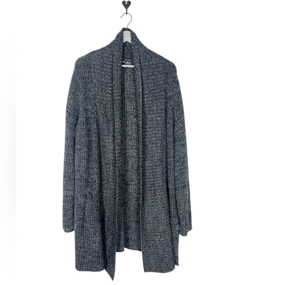 Barefoot Dreams‎ Cozychic Lite cardigan sweater size 2X black speckled knit